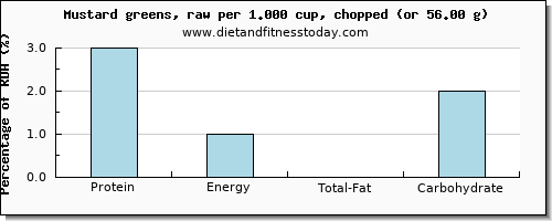 protein and nutritional content in mustard greens